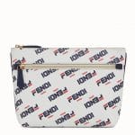 Fendi White Fendi Mania Toiletry Pouch Bag