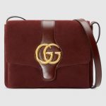 Gucci Bordeaux Suede Arli Medium Shoulder Bag