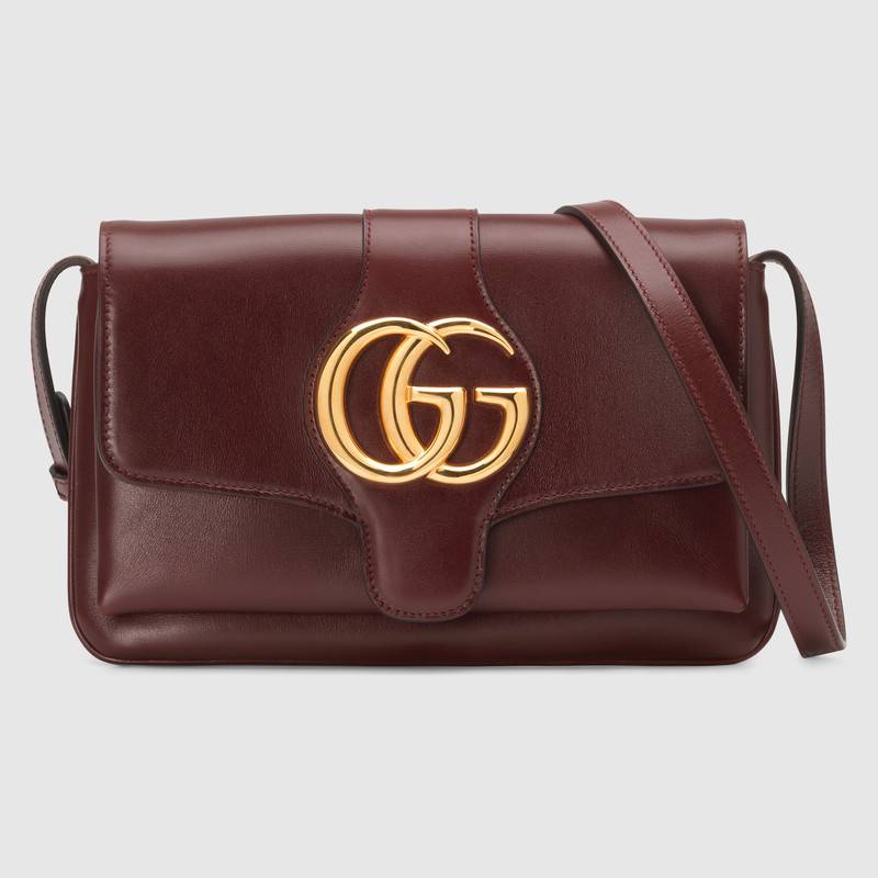 Gucci Red/Black Leather Medium Arli Crossbody Bag