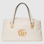 Gucci White Arli Large Top Handle Bag
