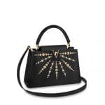 Louis Vuitton Black Studded Capucines PM Bag
