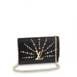 Louis Vuitton Black Studded Louise Chain GM Bag