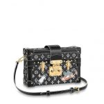 Louis Vuitton Black/White Catogram Petite Malle Bag