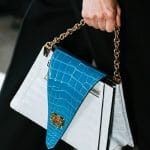 Louis Vuitton Gray//Turquoise Crocodile Flap Bag - Spring 2019