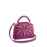 Louis Vuitton Magenta Studded Capucines BB Bag