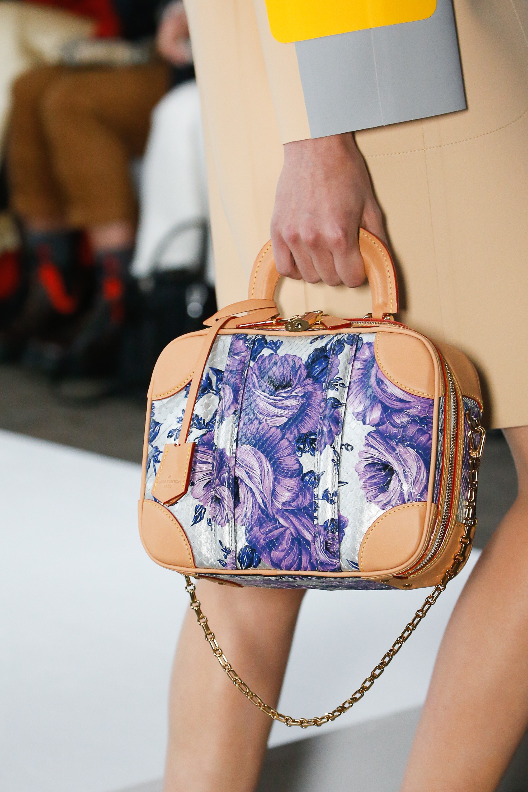 Louis Vuitton Silver/Purple Floral Python Vanity Case Bag - Spring 2019