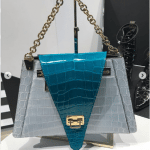 Louis Vuitton Blue/Gray Crocodile Flap Bag - Spring 2019