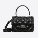 Valentino Black Ayers Candystud Top Handle Bag