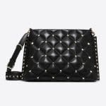 Valentino Black Candystud Crossbody Messenger Bag