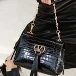 Valentino Black Crocodile Shoulder Bag - Spring 2019