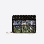 Valentino Black Embroidered Velvet Medium Rockstud Spike Bag