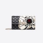 Valentino Black Flower Motif Rockstud Spike Chain Clutch Bag