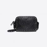 Valentino Black Punk Heart Rockstud Camera Bag