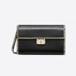 Valentino Black Rockstud No Limit Clutch Bag