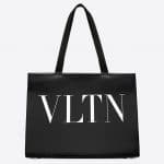 Valentino Black VLTN Tote Bag
