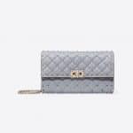 Valentino Dark Blue Rockstud Spike Chain Clutch Bag