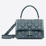 Valentino Gray Candystud Top Handle Bag