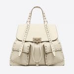 Valentino Light Ivory Rockstud Backpack Bag