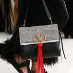 Valentino Natural/Black Lizard/Leather Shoulder Bag - Spring 2019