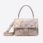 Valentino Poudre Embroidered Candystud Top Handle Bag