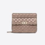Valentino Poudre Moncler Quilted Nylon Medium Rockstud Spike Bag
