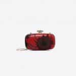 Valentino Red Poppy Flower Minaudière Clutch Bag