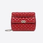 Valentino Rosso Valentino Moncler Quilted Nylon Medium Rockstud Spike Bag