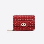 Valentino Rosso Valentino Moncler Quilted Nylon Small Rockstud Spike Bag
