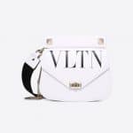 Valentino White VLTN Shoulder Strap Saddle Bag