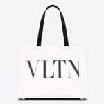 Valentino White VLTN Tote Bag