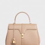 Celine Beige Grained Calfskin Medium 16 Bag