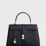 Celine Black Grained Calfskin Medium 16 Bag