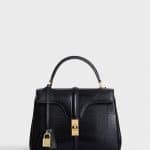 Celine Black Lizard Small 16 Bag