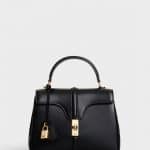 Celine Black Satinated Calfskin Small 16 Bag