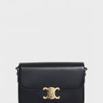 Celine Black Shiny Calfskin Medium Triomphe Bag