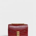 Celine Light Burgundy Crocodile Medium C Bag