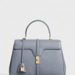 Celine Medium Grey Grained Calfskin Medium 16 Bag