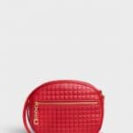 Celine Red Quilted Calfskin Medium C Charm Bag