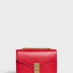 Celine Red Shiny Calfskin Medium C Bag