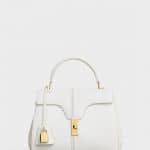 Celine White Grained Calfskin Small 16 Bag