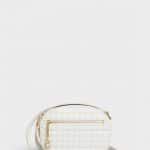 Celine White Quilted Calfskin Small C Charm Bag