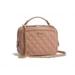 Chanel Beige CC Vanity Case Small Bag