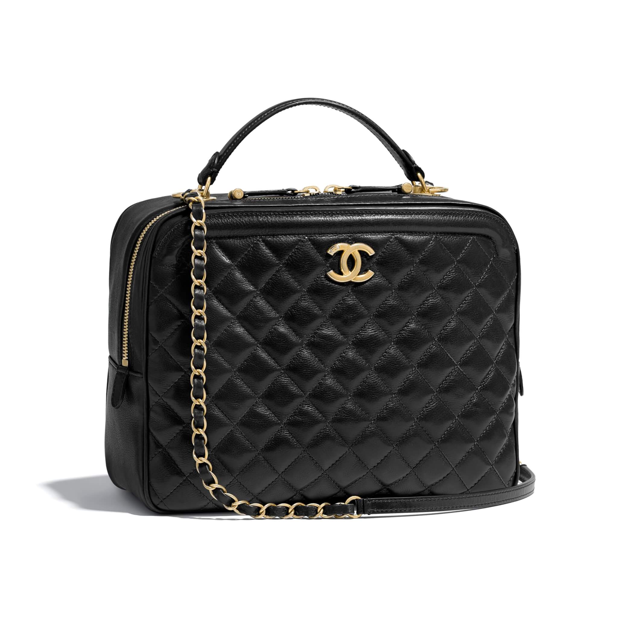 Chanel Black CC Vanity Case Large Bag