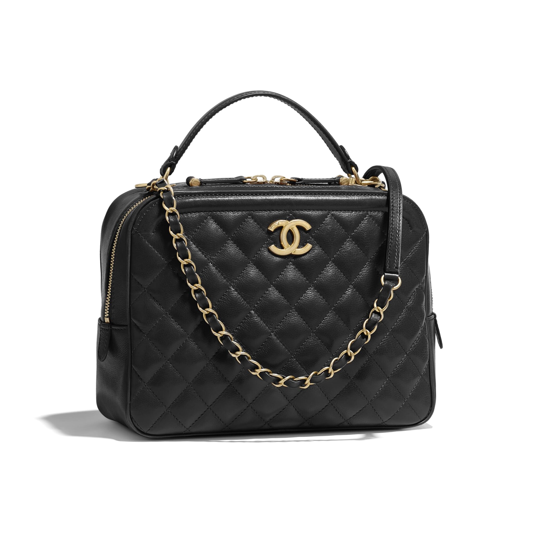 Brand New Authentic In Box Chanel Vanity Case Mini Chain Bag Black Caviar  GHW  eBay