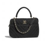 Chanel Black Jersey Trendy CC Bowling Bag