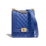 Chanel Blue Boy North/South Flap Bag