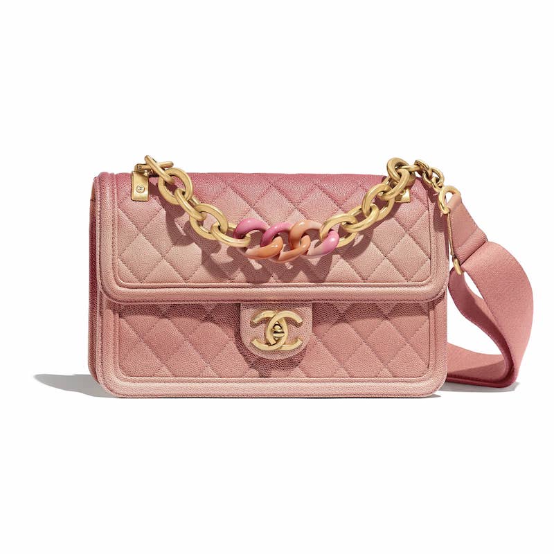 Chanel Coral Sunset On The Sea Flap Bag