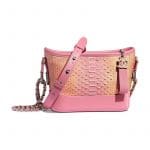 Chanel Coral/Pink Python Gabrielle Small Hobo Bag