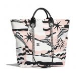 Chanel Nude/Black/White La Pausa Bay Small Shopping Bag