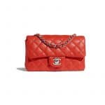 Chanel Red Classic Flap Mini Bag